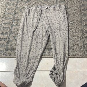 Gray Leopard Print Joggers